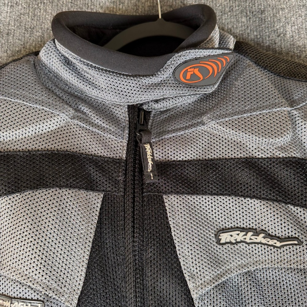 Fieldsheer Mach 1 Mens 2XL Mesh Motorcycle Jacket Grey Black Padded Riding Gear